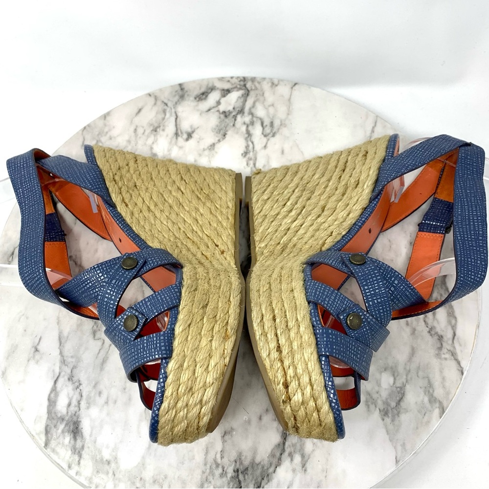 Via Spiga Karla Textured Open Toe Espadrille Wedge 8.5 Classic Resortwear Summer - Picture 7 of 16